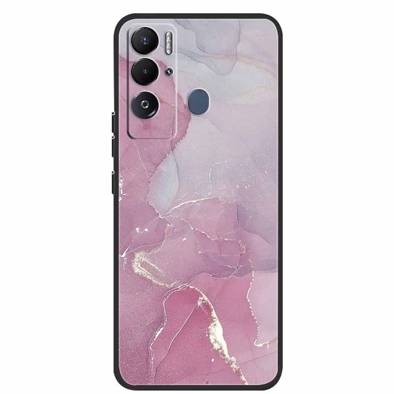 For Tecno Pova Neo Case Marble Soft Silicone Back Cover Phone Case for Tecno Pova Neo Bumper Coque LE6 Shockproof PovaNeo Funda
