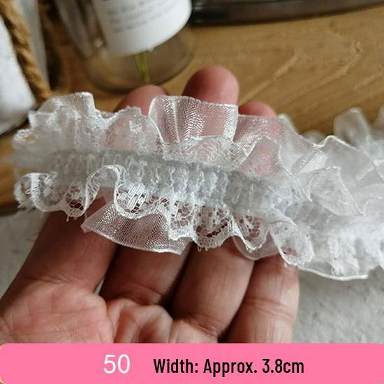Handmade Lace Trim: Mesh for Baby Clothes, Curtains, Skirts, Pleated Decorative Fabric