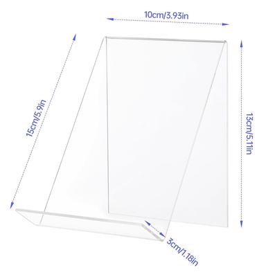 New 5pcs Acrylic Book Stand Without Ledge for Displaying Pictures, Books, Artworks
