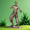 Brass Kung Fu Martial Artist Statue Multi-Functional Room Decor Movie Themed Collection Indoor Scene Decoration