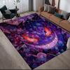 Gengar Flannel Pattern Square Carpet,Area Rug,Carpet Rug for Living Room Bedroom Sofa Playroom Decor,Non-slip Floor Mat