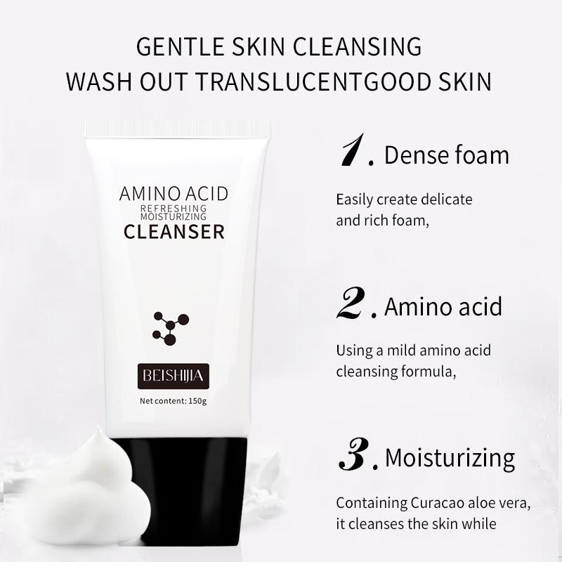 Aminozuur hydraterend gezichtsschuim, Maximale Kracht, Dagelijkse Gezichts- en Lichaamsreiniger tegen Acne, Gezichtsreiniger om Acne Puistjes te Verwijderen, Behandelen en Voorkomen