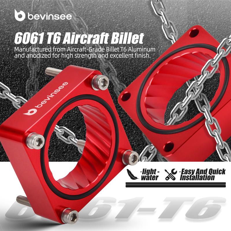 Throttle Body Spacer for Jeep Wrangler/Grand Cherokee/TJ/Cherokee/Comanche, for Models w/ 4.0L 6 Cylinder/2.5L 4 Cylinder Engine