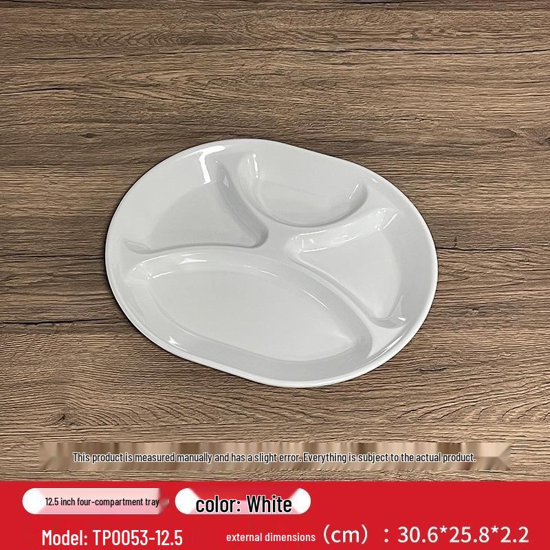 HANDUNYOU A5 Melamine Four-Compartment Serving Tray
