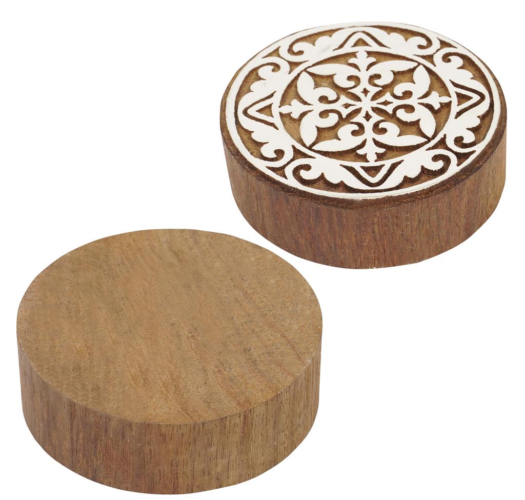 IBA Indianbeautifulart Textile Printing Block Mandala Hand Carved Wooden Stamp Wood Block Printing Textile Stamps For Fabric  Pottery Blocks-3