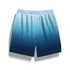 Gradient print men's casual fashion sports shorts loose and comfortable gym men's swimwear beach shorts