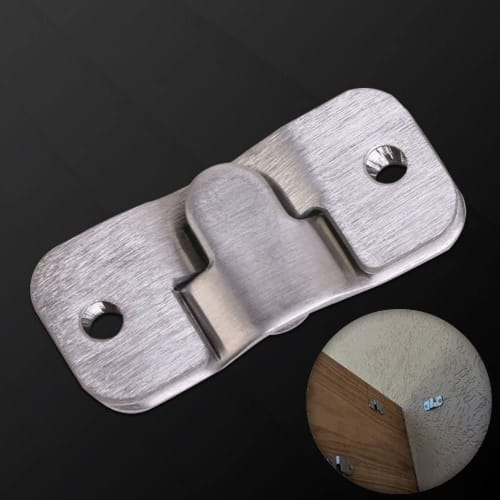 Lemfema Stainless Steel Wall Hooks, 15-Pair Set (30 Pieces), Frame Hanging Brackets, Frame Hooks for Hanging Clocks, Mirrors, and Paintings, Multi-Fun