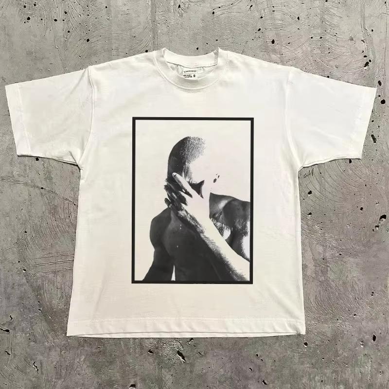 Rapper Frank Retro Graphic Print TShirt Unisex Oversized Casual Streetwear Top Cotton Soft Breathable Funny Printed Tee Anim