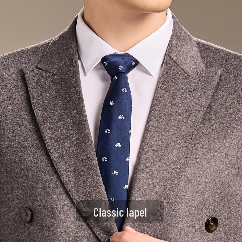 Antonio Men's Luxury Silk Cashmere Wool Blend Mid-Length Overcoat