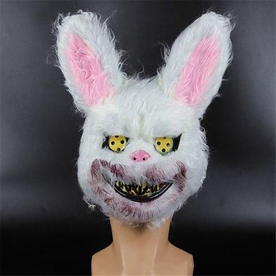 Halloween Mask White Bunny Rabbit Bloody Creepy Halloween Horror Killer Masque Scary Adult Mask