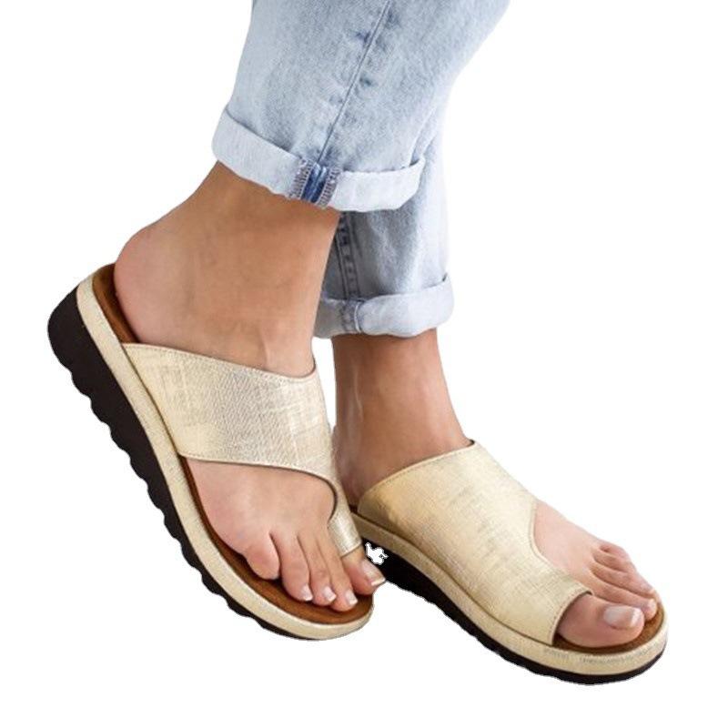 Wear Leather Mop Slope Heel Cover Toe Cool Slippers Women's Large Size -