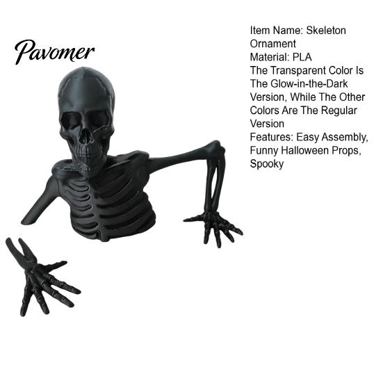 Luminous Bone Art for Landscaping Halloween Planter Skeleton Ornament, Glow-in-The-Dark Figurine, Break Through The Fluorescent Decor Night Soil Human