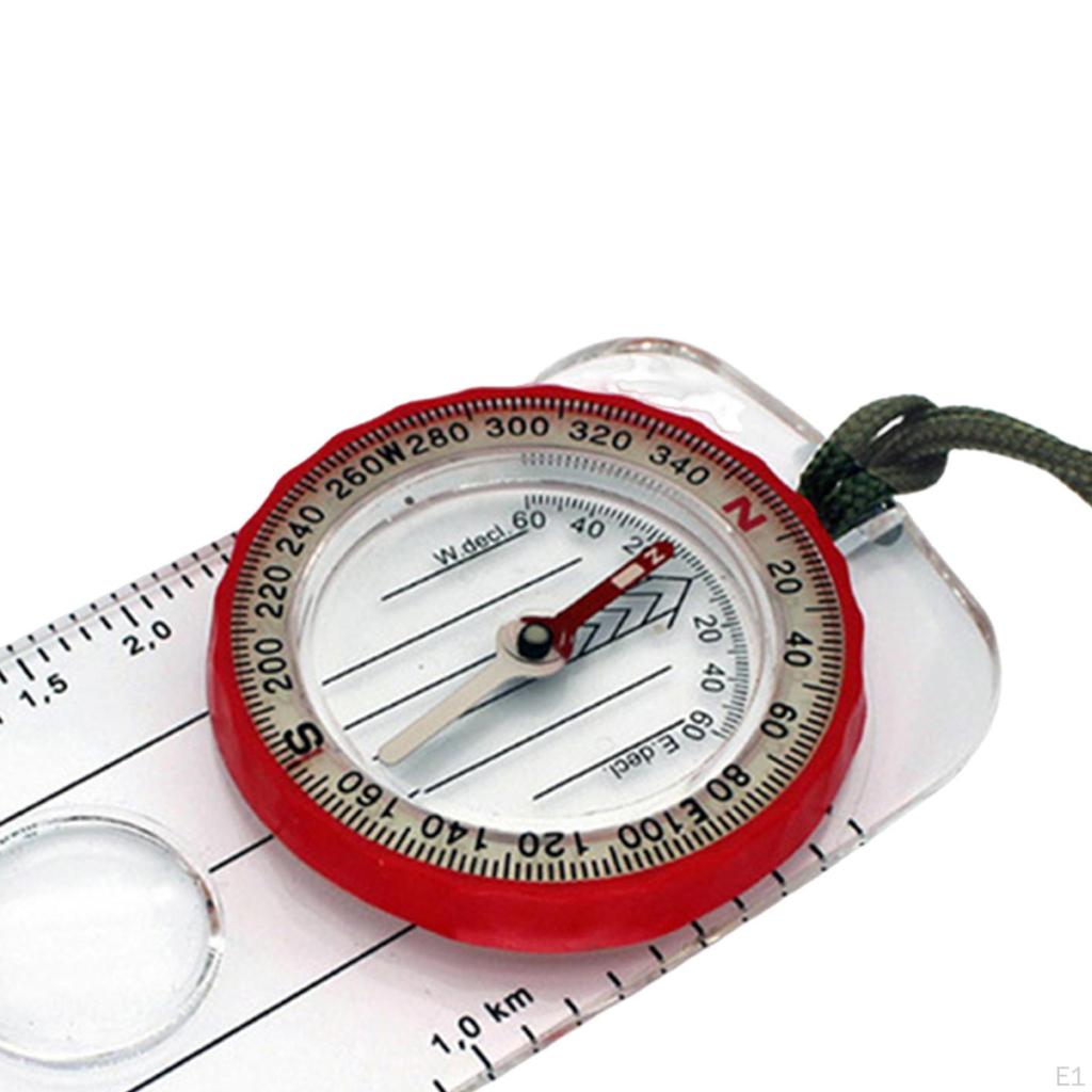 Hiking Compass Orienteering Gear Tool Accurate Luminous Magnifier Navigation Backpacking