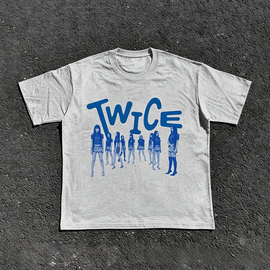 Retro Twice Four Is Shirt TWICE 4th Full Album 2026 Tour Cotton Tshirt Summer Unisexs Unisexs Sportswear Y2k Style Oversized