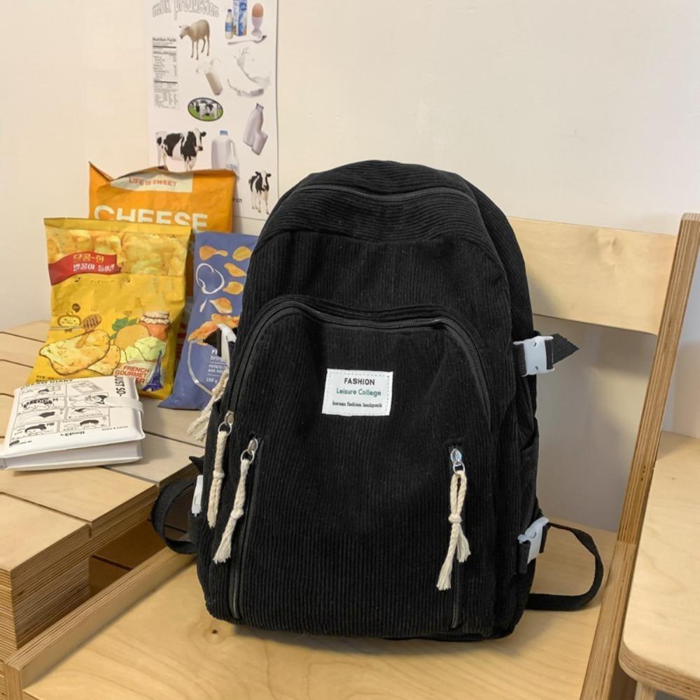 

Смугаста оксамитова жіноча сумка, рюкзак, шкільні сумки, портативна дорожня сумка чорний