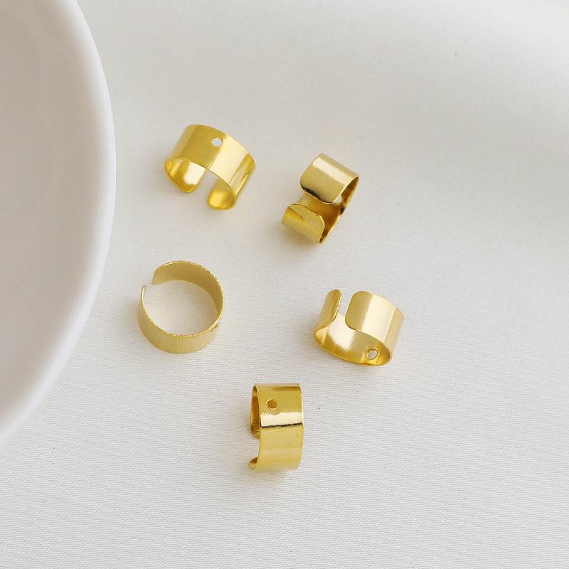 14K Gold Plated Colorfast C-shaped Ear Clip Clasp Earring DIY Tassel Accessories