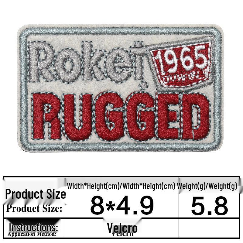 DIY Embroidered Badge Hook & Loop Patch Sticker with Brushed Surface