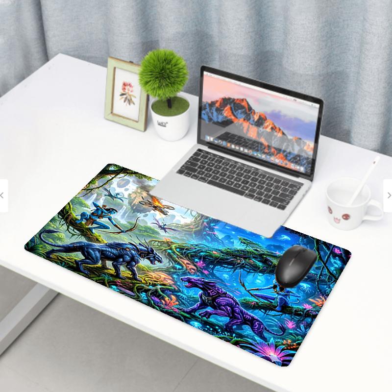 Tappetino per Mouse con Stampa Avatar, Tappetino Antiscivolo per Tastiera da Scrivania, per PC Laptop Gaming Lavoro Uso Quotidiano, Fantastico Regalo Sorpresa per Festival