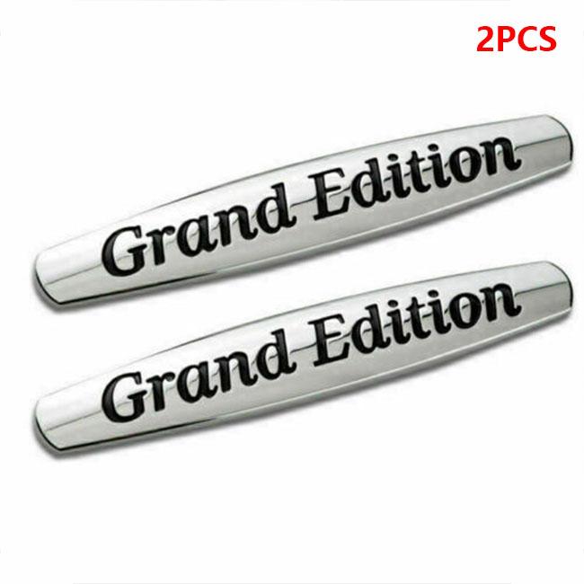 2pcs Grand Edition Emblem Badge Car auto Sticker 3D Fender Decal car  Avantgarde Metal Chrome comprar a buen precio — entrega gratuita, reseñas  reales con fotos — Joom