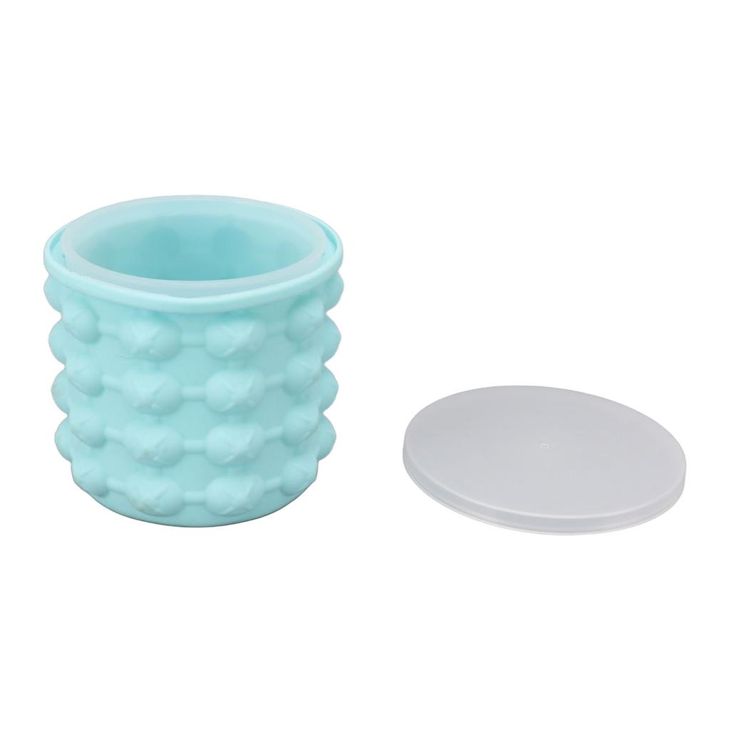 Ice Bucket Silicone Insulated Ice Cube Mold Double Ice Tray for Cocktail Cooling S 11.5x11.5x10cm /