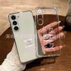 Purple English for Samsung S26ULTRA mobile phone case Galaxy S23 fine hole S25 transparent NOTE20 anti-drop