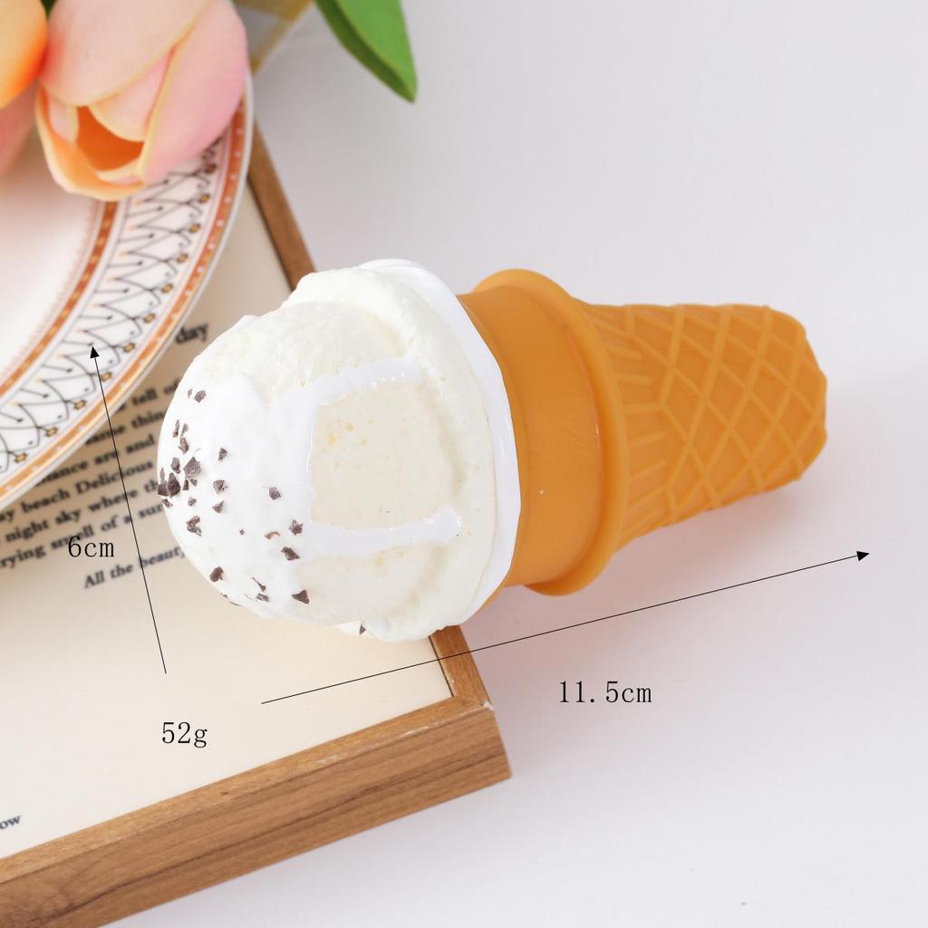Ice Cream Cone Simulation Toy - Dessert Prop for Shop Display Decoration