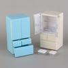 Miniature Dollhouse Double Door Refrigerator 1:12 Scale Kitchen Scene Toy