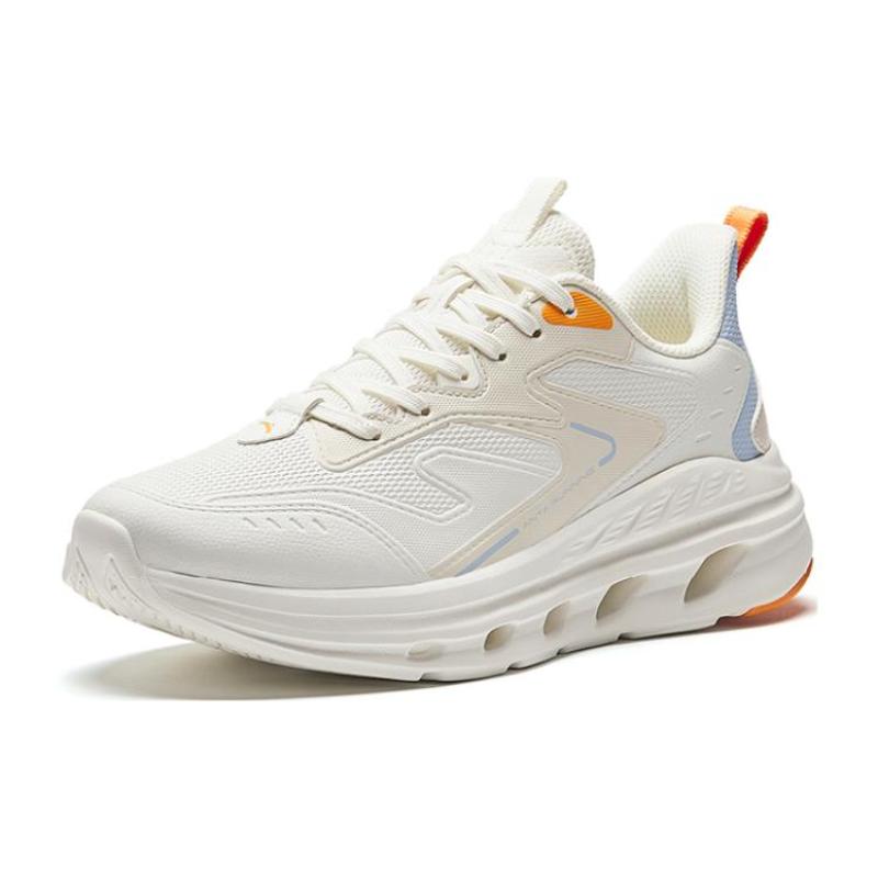 Anta Abrasion Resistant Low Top Sprint Running Shoes Women's White Orange Sneakers 922345578-6