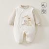 Adorable Baby Rompers: Autumn/Winter Cotton Padded Bodysuits - Cute, Comfy Outdoor Crawling Wear