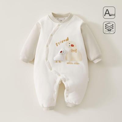 Adorable Baby Rompers: Autumn/Winter Cotton Padded Bodysuits - Cute, Comfy Outdoor Crawling Wear