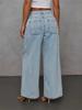 Windy Spring Fashion Casual Loose Women's Denim Jacket Pants Set