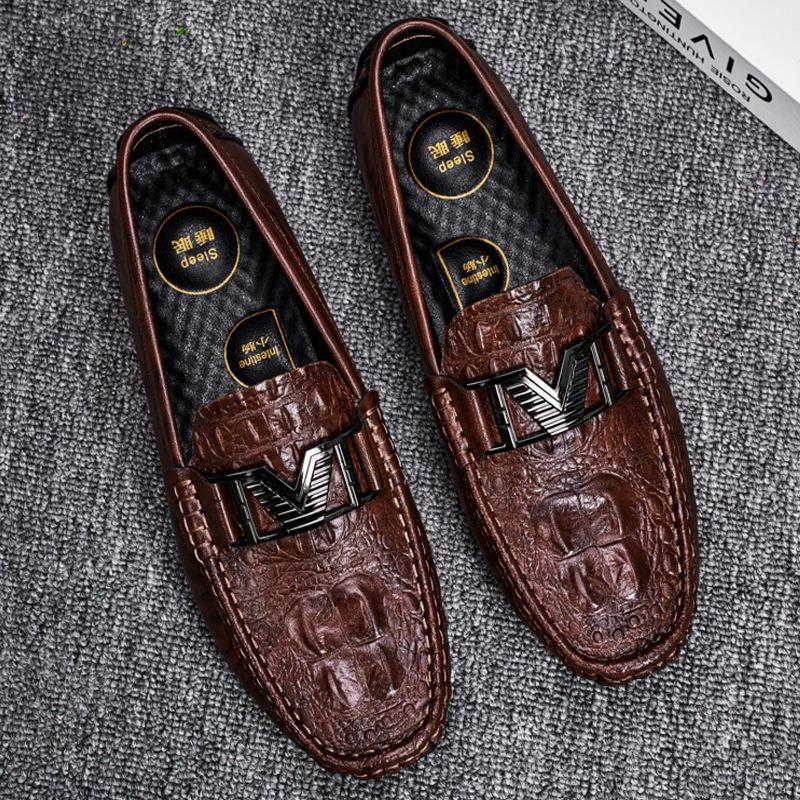 Spring new Doudou shoes lazy men's shoes driving shoes live casual shoes fashionable men's leather shoes