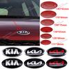 CLFW1 ABS For Sportage Ceed Cerato Optima Sorento Picanto Soul Rio Car Accessories Car Front Hood Emblem Rear Trunk Badge Sticker
