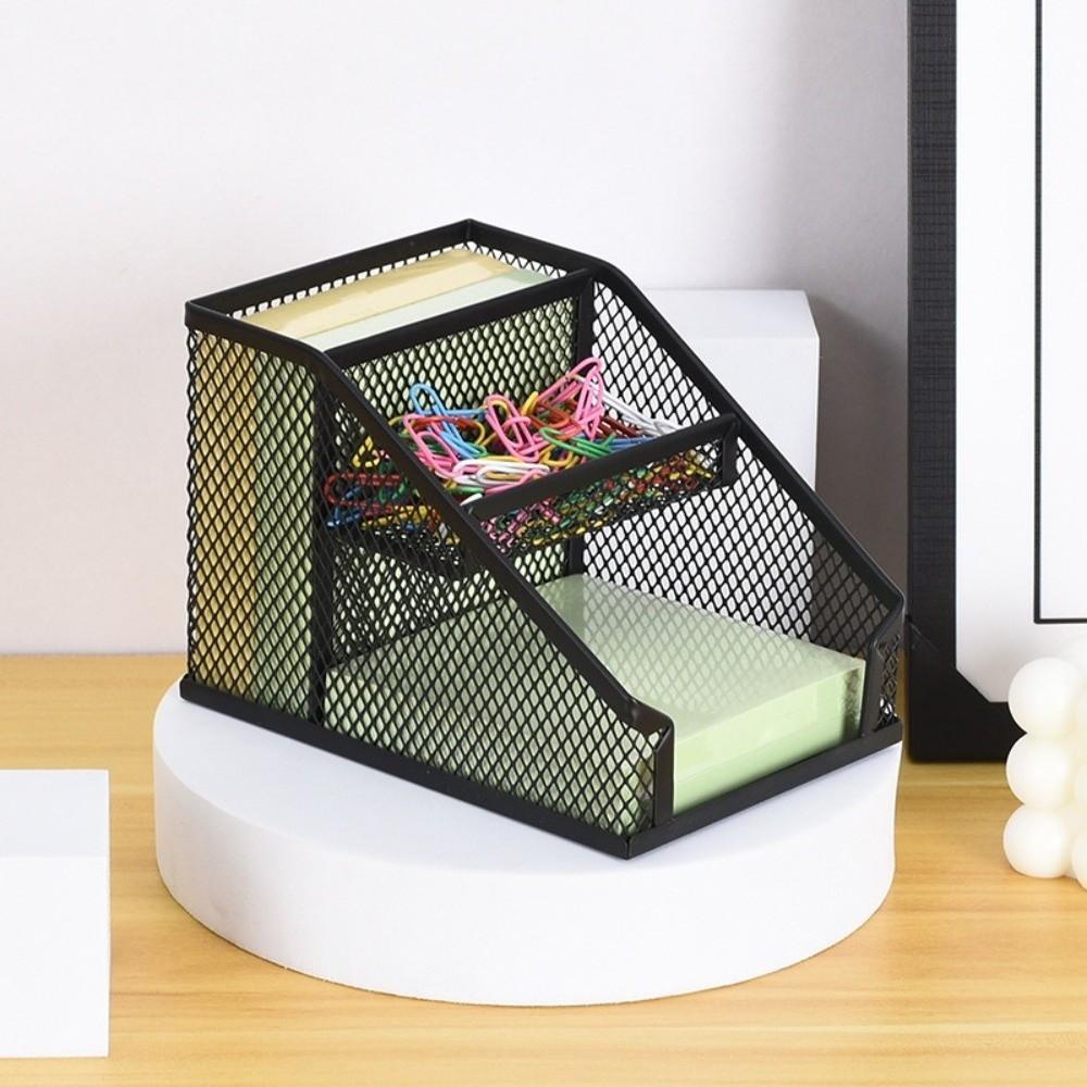 Space-saving Pen Holder Metal Stationery Organizer New Desk Organization for Desktop Stationery