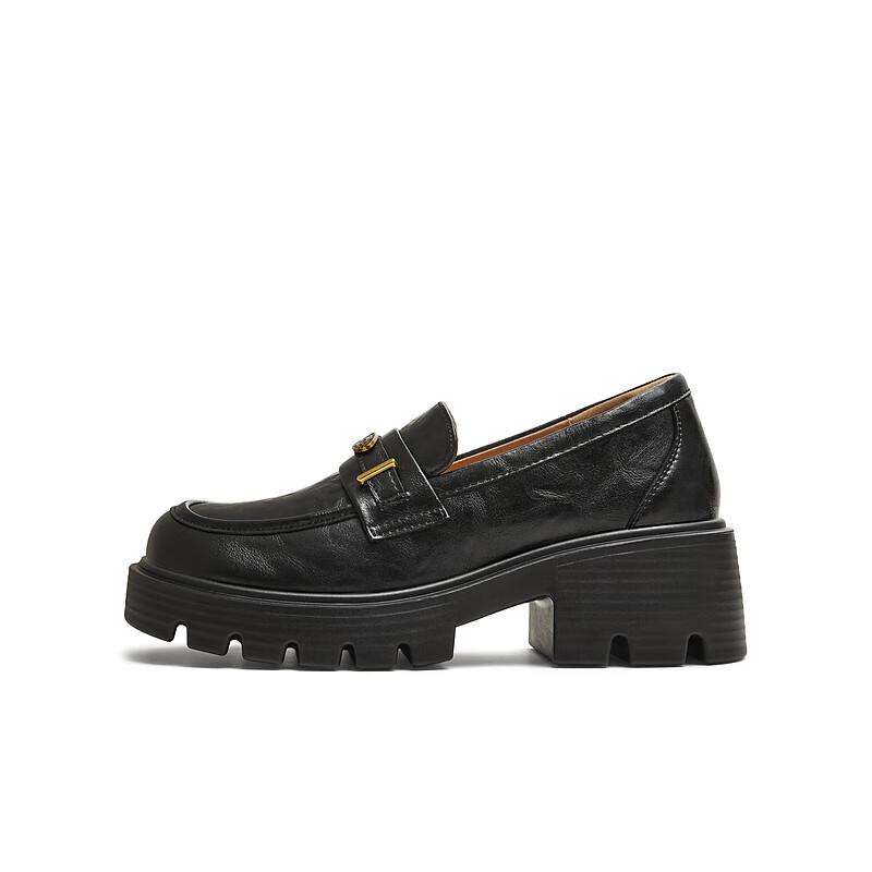 Tianmeiyi Chunky Heel Loafer Shoes