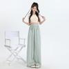 Loose Wide Leg Pants Chic Straight Leg Pants Sweet Casual Stripe Long Pants  Women