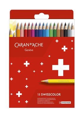 Caran Dash Swiss Color Colored Paper Set 1284-818 Oil-based Pencils, Box, 18-Color