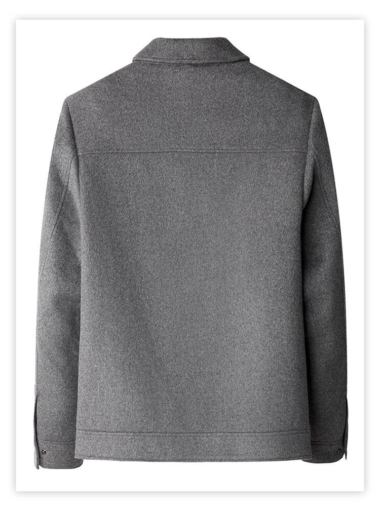 Premium Wool Tweed Coat for Middle-aged and Elderly Men - Warm, Large Size, Lapel Jacket for Winter