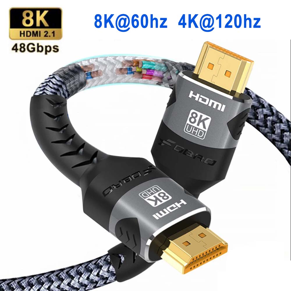 8K HDMI Cable High Speed 48Gbps HDMI 2.1 Hdmi To Hdmi High Definition Video Cable 1m 2m 3m 5m for HDTV Monitor PS4/PS5 Xbox