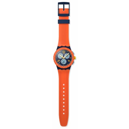 Orologio da polso Swatch CHRONO PLASTIC CAMO FLASH SUSI400 Unisex Adulto Arancione