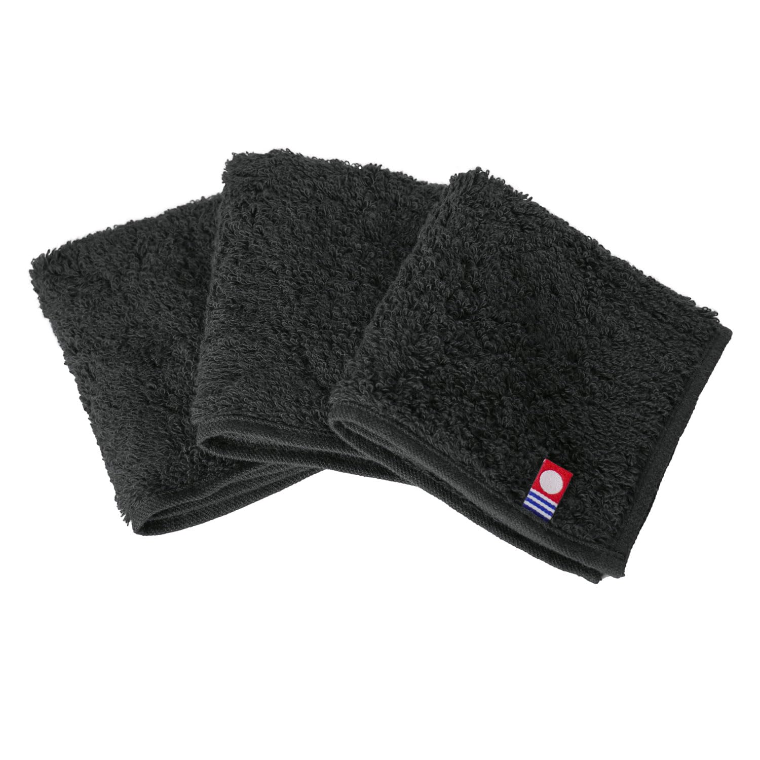 

Сертифицированный набор носовых платков Imabari Towel из 3 штук, простые носовые платки 20 x 20 см, маленькое компактное полотенце для рук, хлопок, сделано в Японии [oruta] 100% (3 Черный)
