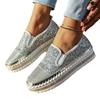 Autumn and spring large size casual single shoes women's thick-soled flat-bottomed rhinestone fashion women's shoes
