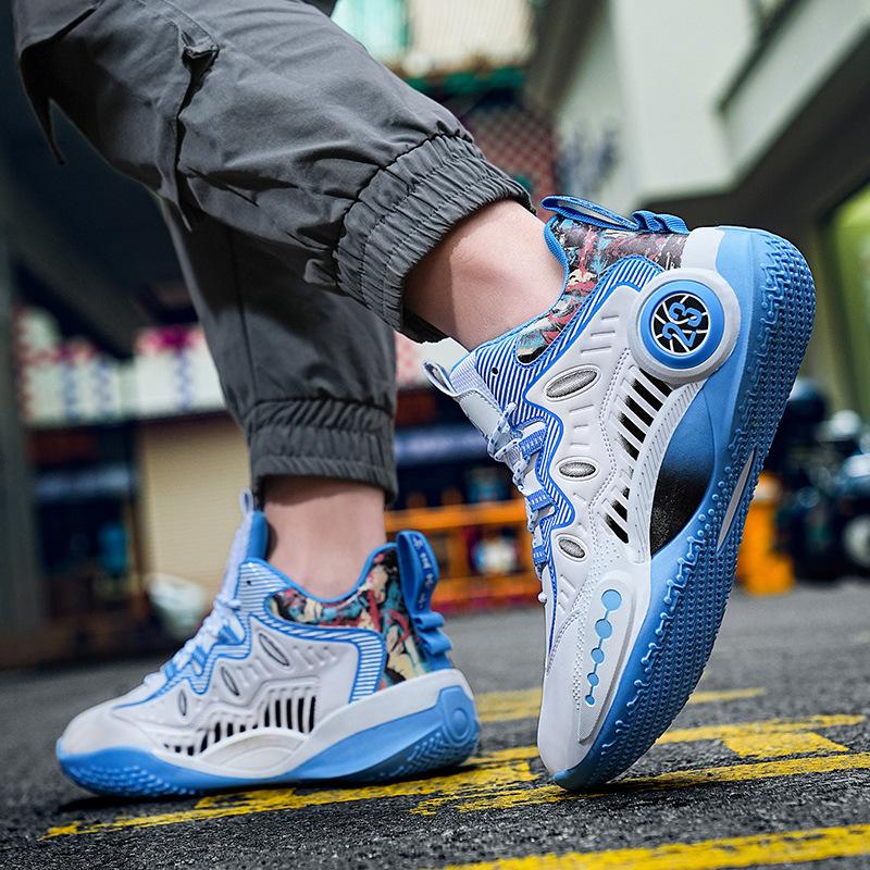 High-quality Couple's Non-slip, Wear-resistant, Shock-absorbing, Light and Rebound Basketball Shoes, Outdoor Cement Floor Actual Sports Shoes