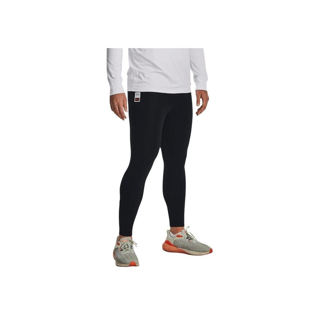 Under Armour Jak zwierzę Legginsy sportowe z wysokim stanem i nadrukiem literowym Męskie legginsy Czarne 1379297-001
