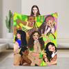 Katseye Kpop Music Girls Plush Blanket Boy Girl  Flannel Throw Blanket For Living Room Super Warm Custom Quality Bedspread Gift
