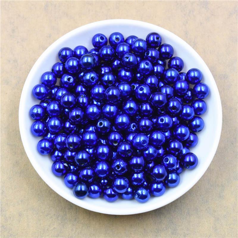 4 6 8 10 12MM mit Loch ABS Imitation Simulierte Perle Lose Perlen Perlen für Schmuckherstellung DIY Zubehör