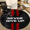 1pc Never Give Up Chair Carpet for Office, Round Non-Slip Durable Large Size Office Carpet, Suitable for Office, Beautiful Decoration
