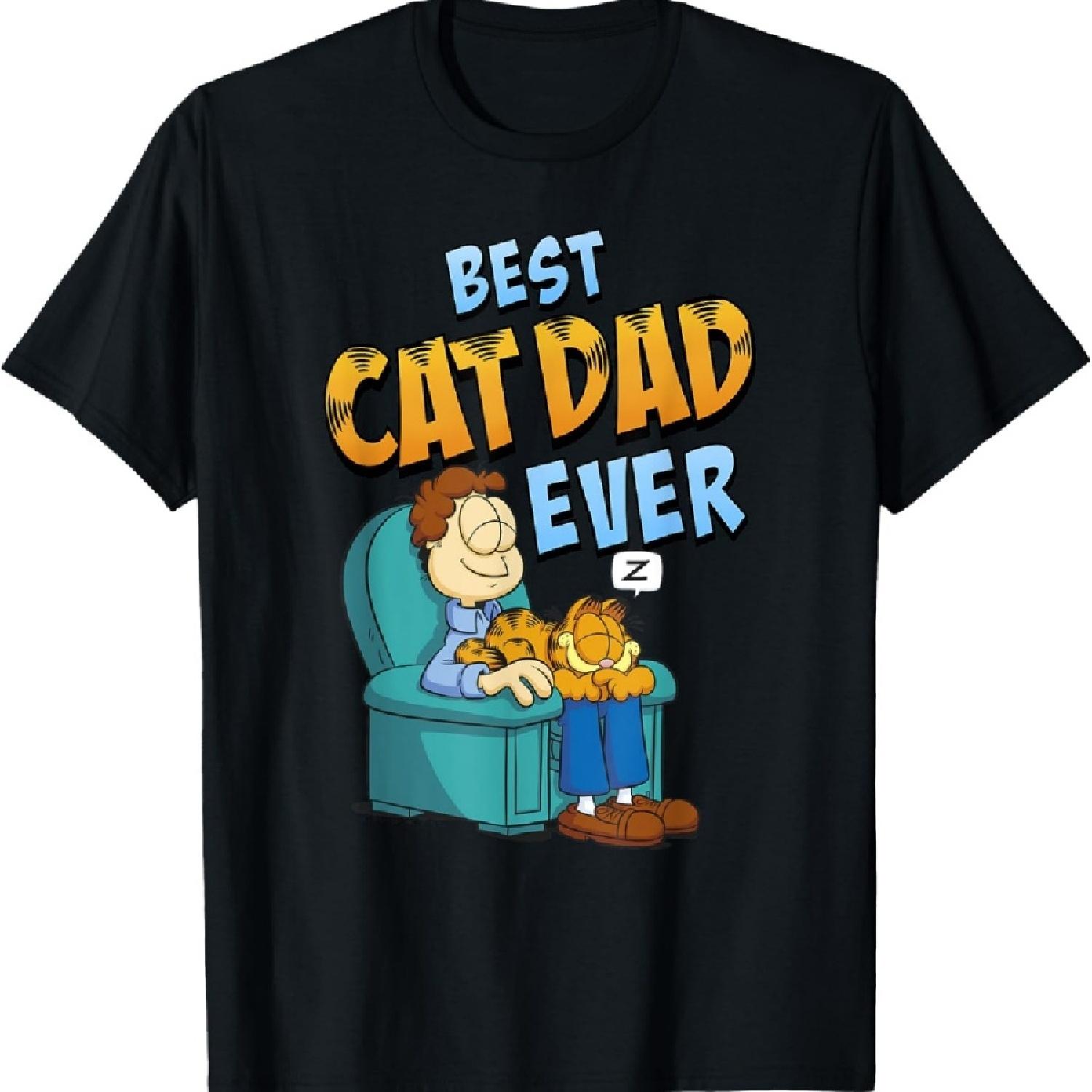 

Garfield Father s Day Best Cat Dad Ever Jon And Garfield T-Shirt XXXXXL чёрный