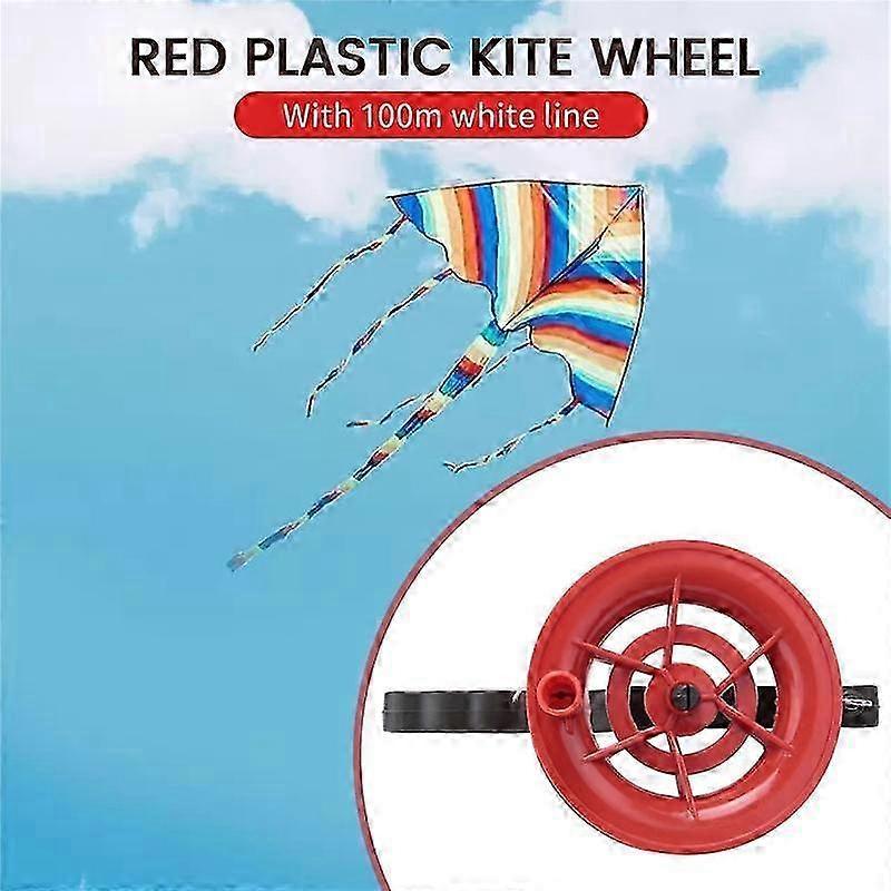 100M Twisted String Line Red Wheel Kite Reel Winder