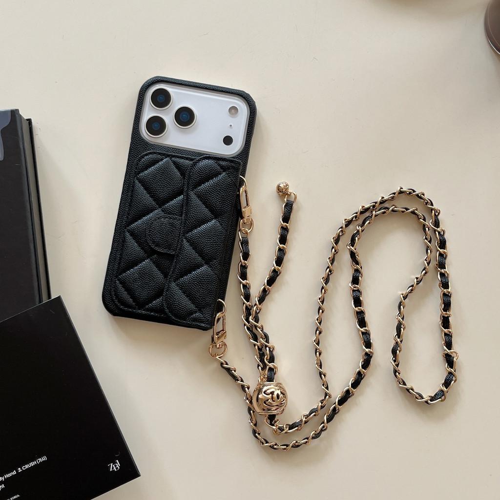 With Clogo Luxury Crossbody Phone Case for Apple IPhone 13 14 15 16 17 Pro Max Card Holder Wallet Adjustable Lanyard Shoulder Strap Leather